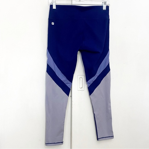FABLETICS workout exercise color blocked mesh stripe leggings polyester knit S - Picture 3 of 7